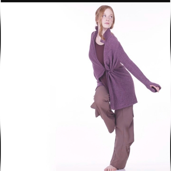 Vintage Y2K TAO Freedom of The Body Wide Leg Boho pants women's Gray size 12 - Picture 2 of 11